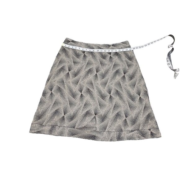 Epik Womens XL Geometric Patterned A-Line Skirt Black & White Textured Fabric Mi - Picture 7 of 9